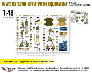 Mirage Hobby 480006 WW2 US Tank Crew With Equipment For M8 Scott And Other US Motorised Howitzers 1/48 – zdjęcie 2