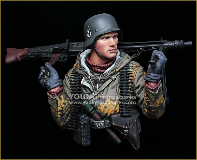 Young Miniatures YM1882 German Machine Gunner Eastern Front WWII 1/10 – zdjęcie 8