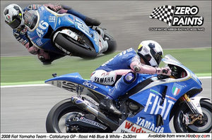 Zero Paints ZP-1199 2008 Fiat Yamaha Team Catalunya GP - Rossi #46 Blue &amp;amp; White - 2x30ml
