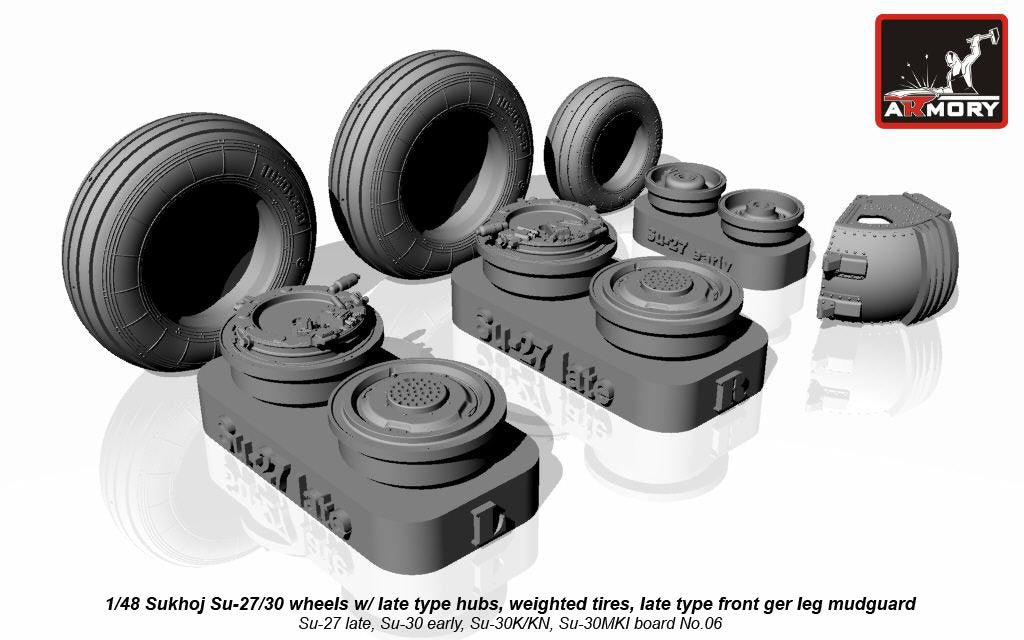Armory Models AW48021 Sukhoj Su-27 / Su-30 Flanker wheels 1/48 – zdjęcie 2
