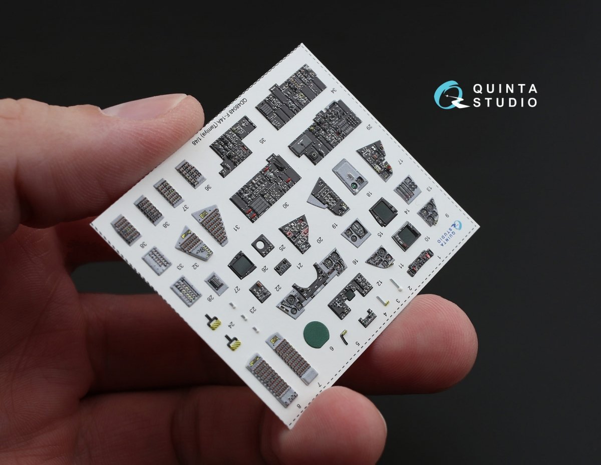 Quinta Studio QD48048 F-14A 3D-Printed &amp;amp; coloured Interior on decal paper (for Tamiya kit) 1/48 – zdjęcie 2