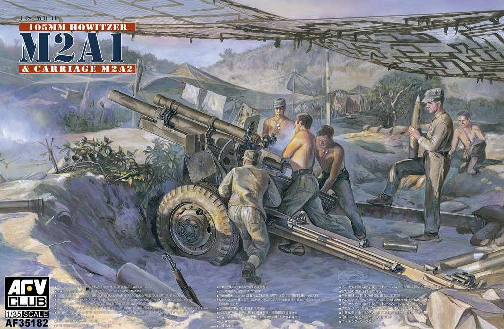 AFV Club 35182 Howitzer 105mm M2A1 &amp;amp; Carriage M2A2 (WW II) (1/35)