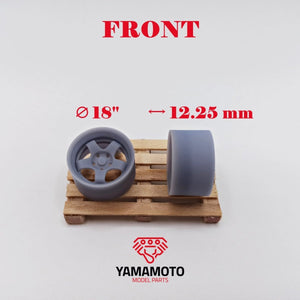 Yamamoto Model Parts YMPRIM6 Work Meister S1 2P 18&amp;quot; 5 Nuts 1/24 – zdjęcie 2