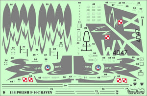 ModelMaker Decals D48138 Polish F-16C RAVEN 100th Anniversary of Polish Air Force 1/48 – zdjęcie 3