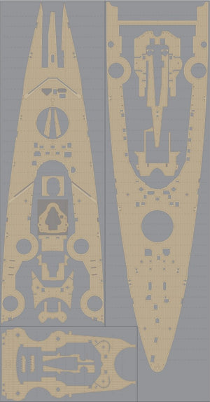 Pontos 35014WD1 DKM Tirpitz Jeu de terrasses en bois (1/350)