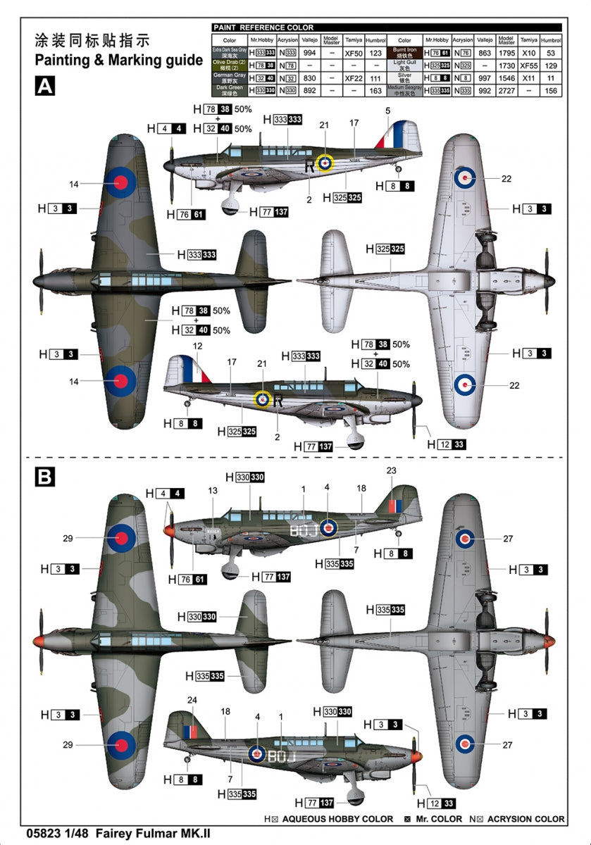 Trumpeter 05823 Fairey Fulmar Mk.II 1/48 – zdjęcie 3