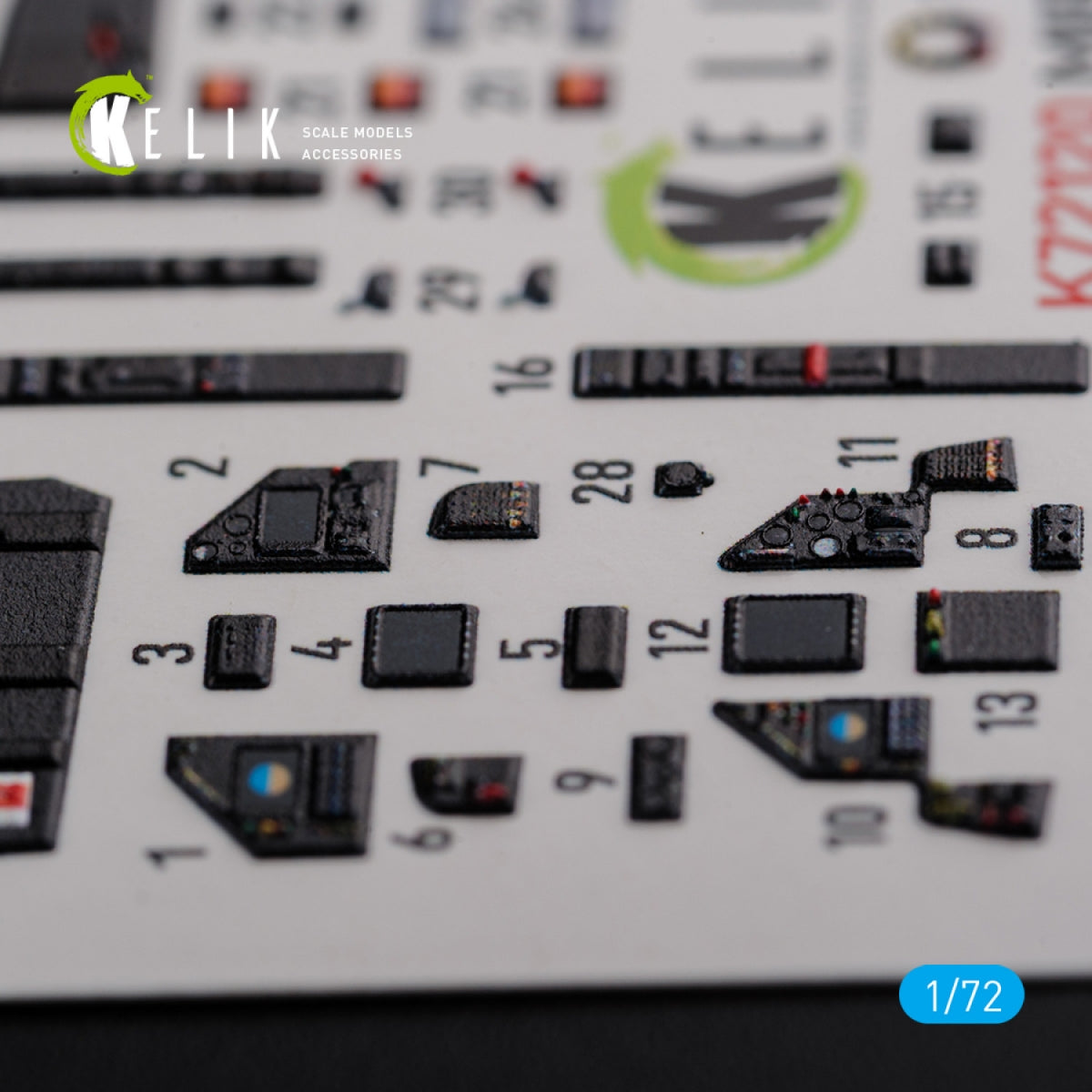KELIK K72120 Mirage 2000D interior 3D decals forModelSvit kit 1/72 – zdjęcie 4