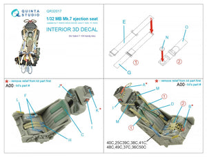 Quinta Studio QR32017 MB Mk.7 seat for F-104 family (Italeri) 1/32 – zdjęcie 2