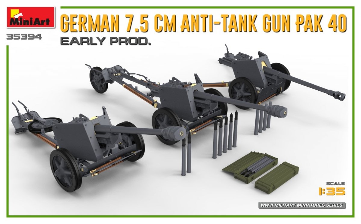 MiniArt 35394 GERMAN 7.5CM ANTI-TANK GUN PAK 40. EARLY PROD 1/35 – image 4