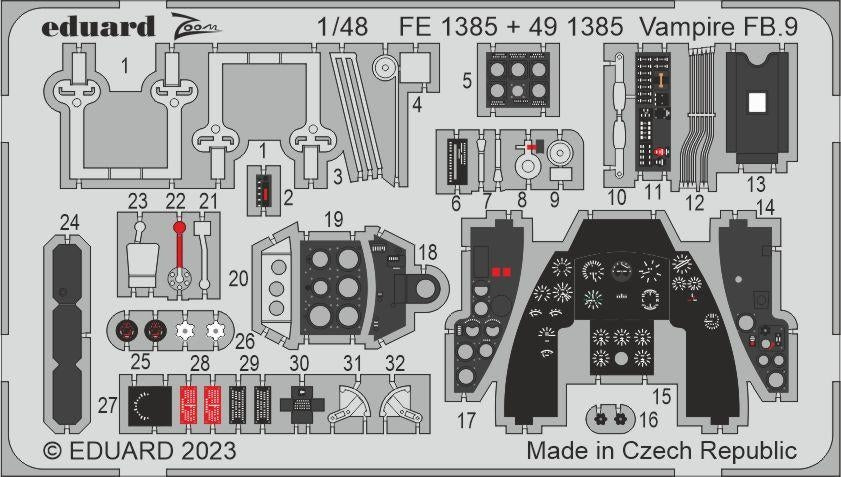 Eduard 491385 Vampire FB.9 Airfix 1/48 – zdjęcie 2