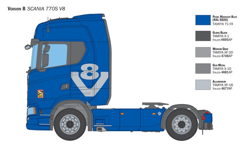 Italeri 3965 Scania 770 S V8 White Cab 1/24 – zdjęcie 6