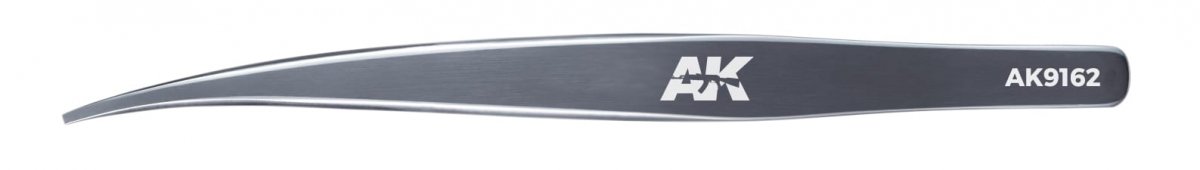 AK Interactive AK9162 HG ANGLED TWEEZERS 02 FLAT-END – immagine 2