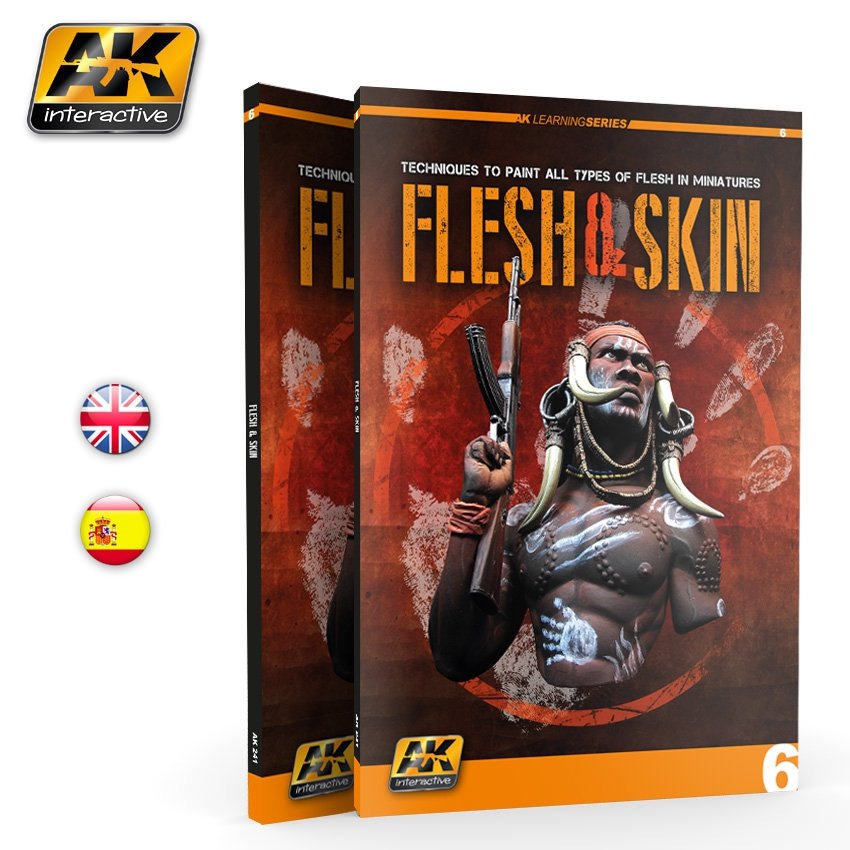AK Interactive AK241 FLESH &amp;amp; SKIN: Techniques to paint all types of flesh in miniatures