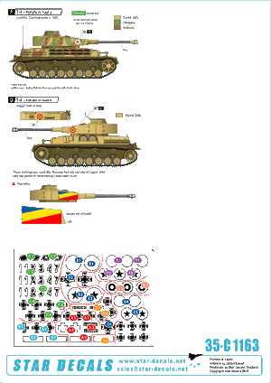 Star Decals 35-C1163 Axis Tank Mix # 2. Romanian tanks 1/35 – zdjęcie 2