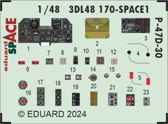 Eduard 3DL48170 P-47D-30 SPACE MINIART 1/48 – zdjęcie 4