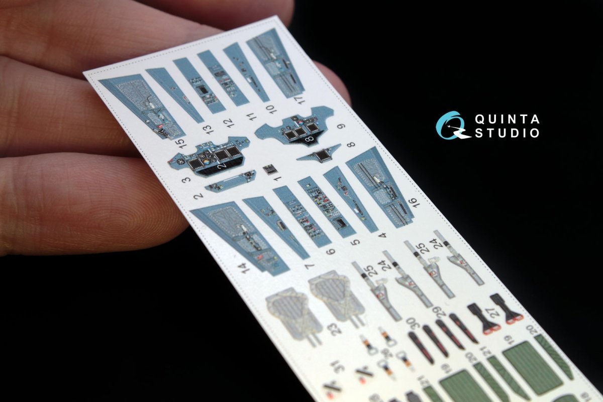 Quinta Studio QD72012 Su-30SM 3D-Printed &amp;amp; coloured Interior on decal paper (for Zvezda kit) 1/72 – zdjęcie 3