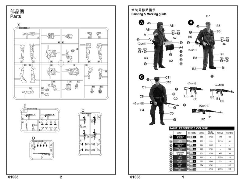 Trumpeter 01553 Russian T-62 BDD Mod.1984 (Mod.1962 modification) 1/35 – zdjęcie 3