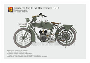 Copper State Models B32-002 Wanderer 4PS 1916 Motorcycle 1/32 – zdjęcie 8