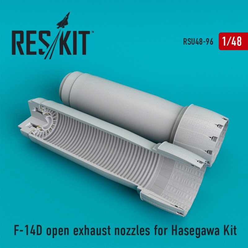 RESKIT RSU48-0096 Buses d'échappement ouvertes pour F-14 D (kit Hasegawa 1/48)