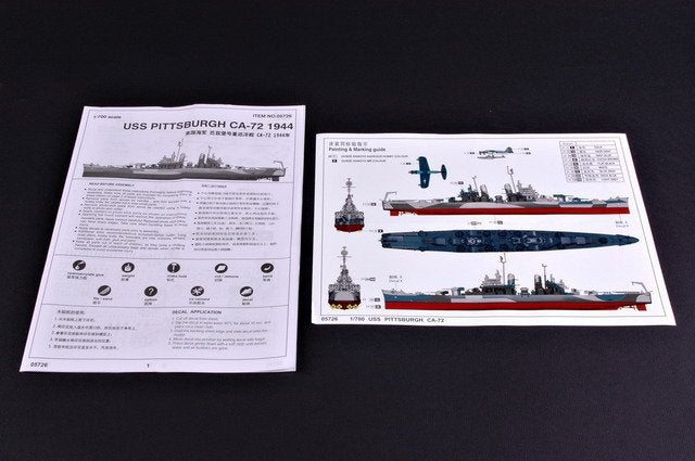 Trumpeter 05726 USS PITTSBURGH CA-72 1/700 – zdjęcie 3