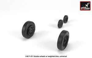 Armory Models AW48318 F-101 Voodoo wheels w/ optional nose wheels &amp;amp; weighted tyres 1/48 – zdjęcie 2
