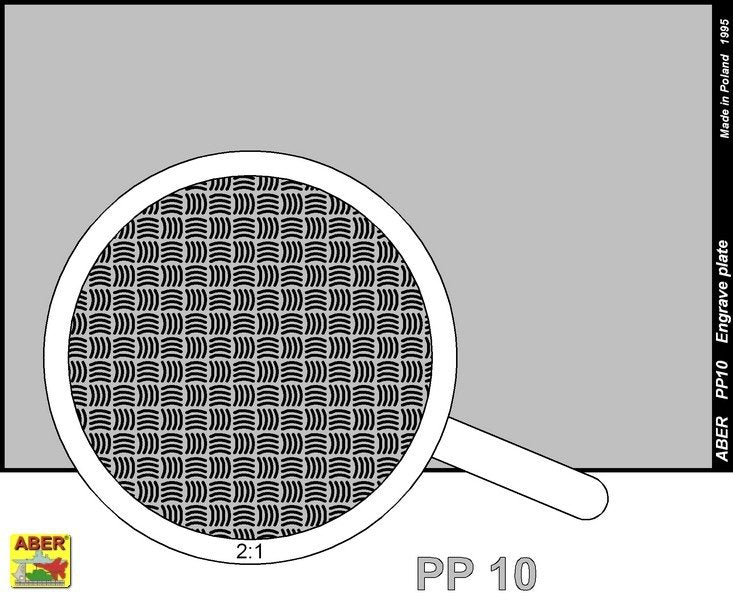 Aber PP10 Engrave plate (88 x 57mm) - pattern 10 – zdjęcie 2