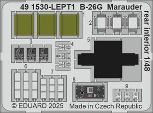 Eduard 491530 B-26G Marauder rear interior ICM 1/48 – zdjęcie 2