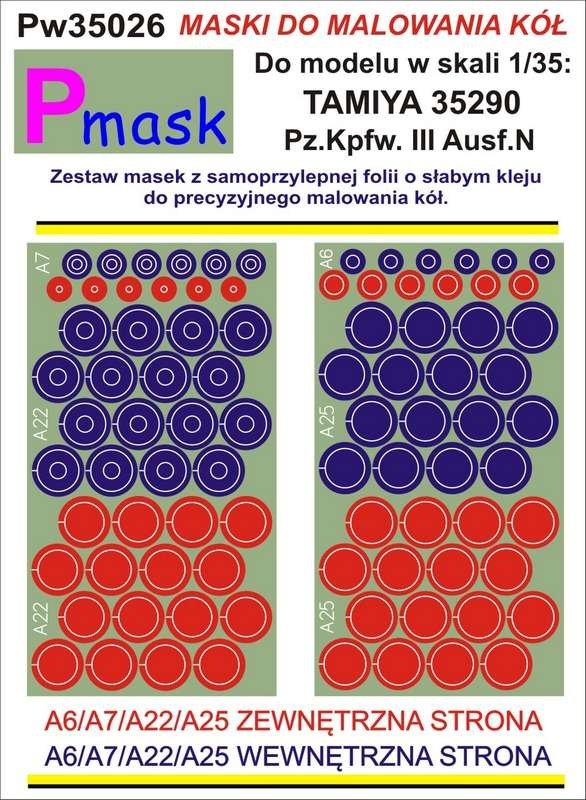 P-Mask PW35026 PZ. KPFW. III AUSF. N TAMYIA 35290 1/35