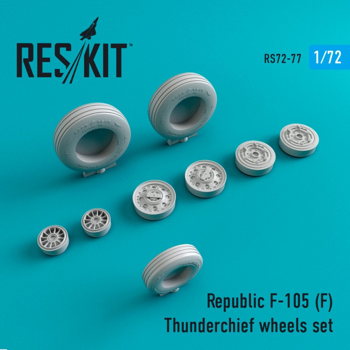 RESKIT RS72-0077 F-105F « THUNDERCHIEF » JEU DE ROUES 1/72
