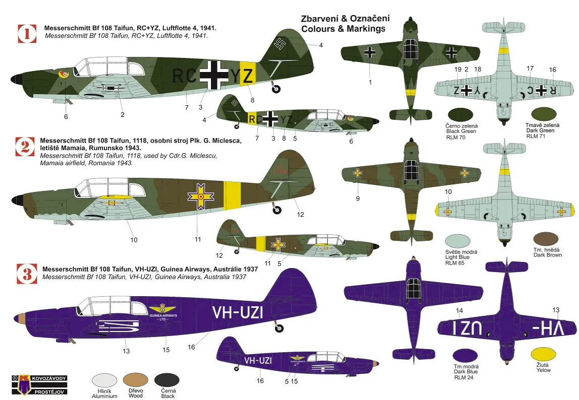 Kovozavody Prostejov KPM0339 Bf 108 Taifun 1/72 – zdjęcie 2
