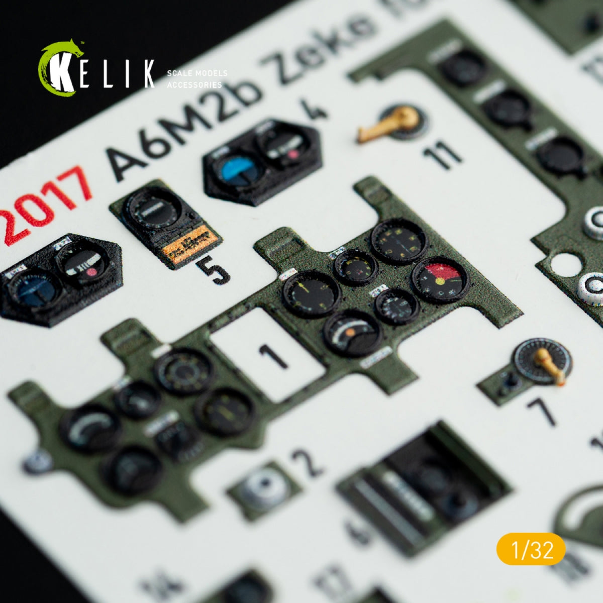 KELIK K32017 A6M2B ZEKE - DÉCALCOMANIES 3D INTÉRIEURES POUR MAQUETTE TAMIYA 1/32 – image 4
