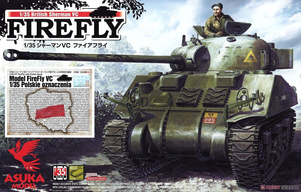 Asuka 35-009SA Sherman FireFly VC w/Polskie Oznaczenia 1/35