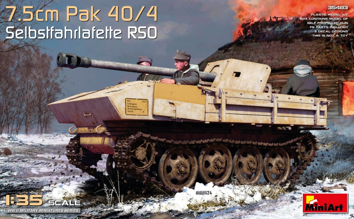 MiniArt 35483 7.5cm Pak 40/4. Selbstfahrlafette RSO 1/35