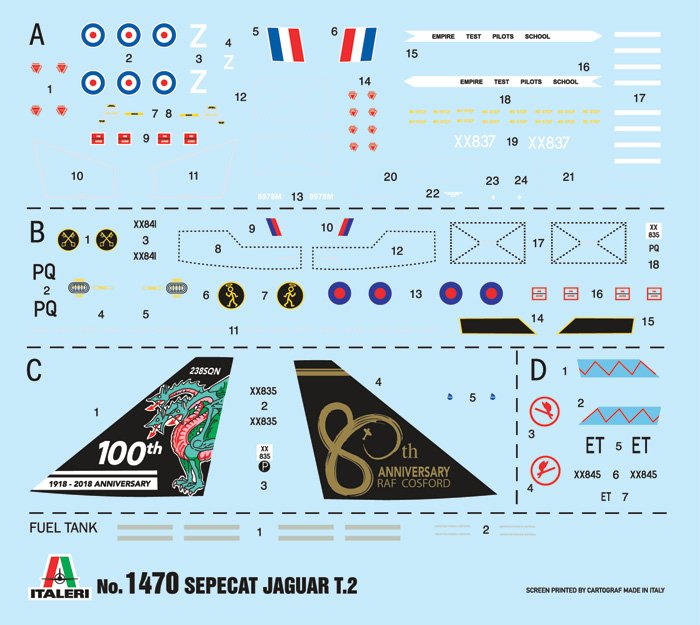 Italeri 1470 Jaguar T.2 R.A.F. Trainer 1/72 – zdjęcie 3