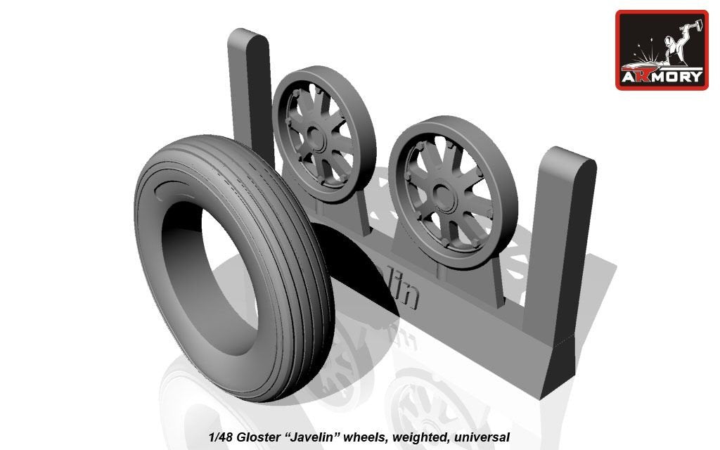 Armory Models AW48401 Gloster Javeline wheels, weighted 1/48 – zdjęcie 3