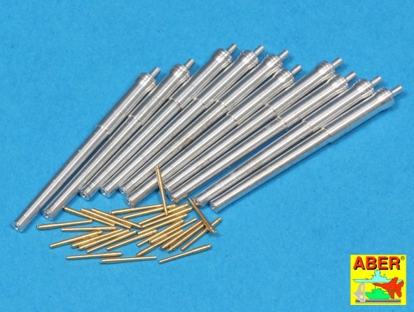 Aber 350L-65 Set of Barrels for H.M.S. Dreadnought battleship: 12&amp;#39;&amp;#39; Mk.X BLx 10pcs., 12cwt QF Mk I x 26pcs. 1/350