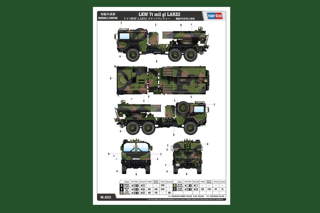 Hobby Boss 85521 LKW 7t mil gl LARS2 1/35 – image 12
