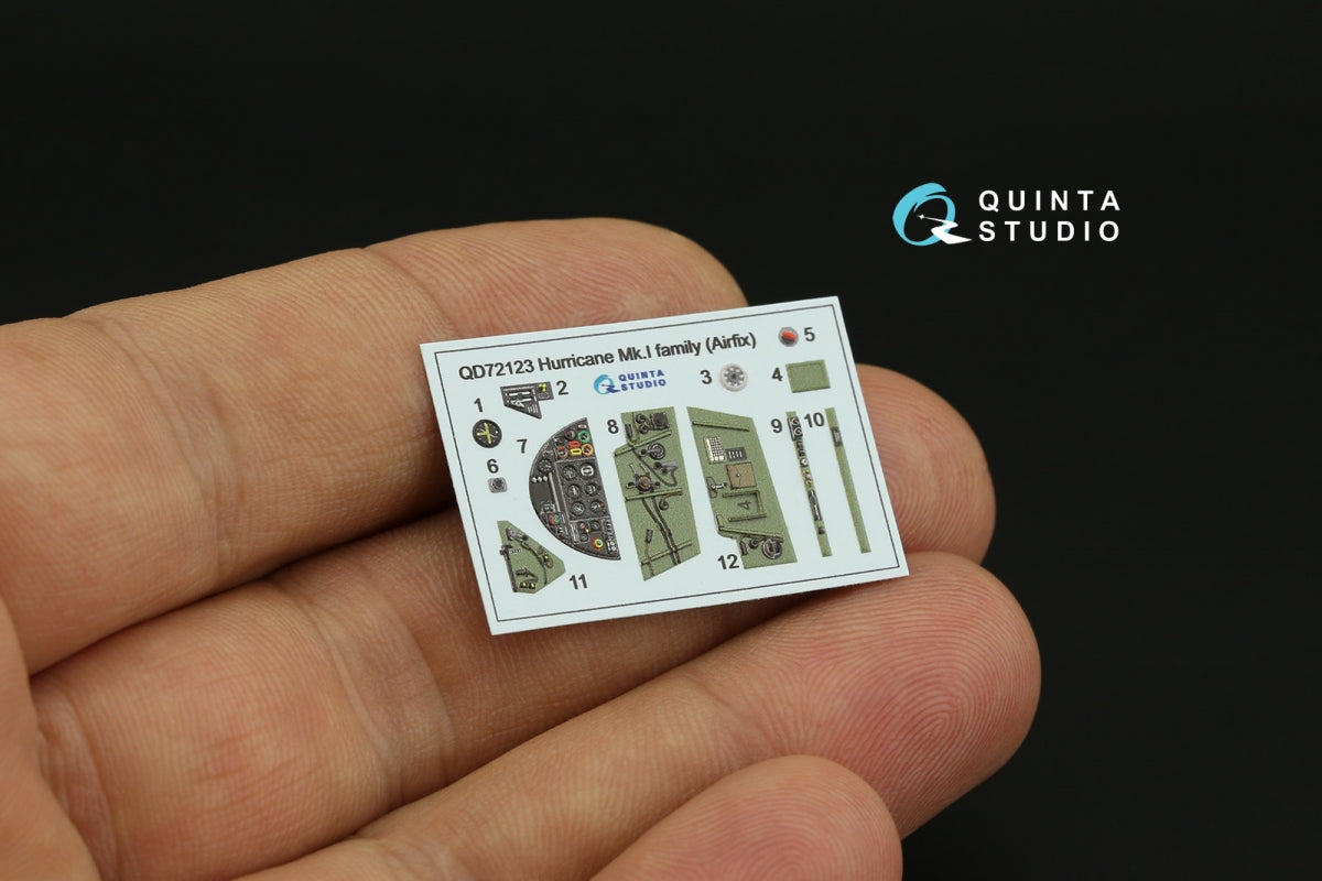 Quinta Studio QD72123 Hurricane Mk.I family 3D-Printed coloured Interior on decal paper (Airfix) 1/72 – zdjęcie 4