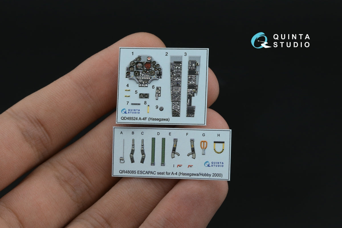 Quinta Studio QD48524 A-4F 3D-Printed &amp;amp; colored Interior on decal paper (Hasegawa/Hobby2000) 1/48 – image 7