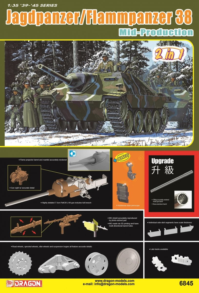 Dragon 6845 Jagdpanzer/Flammpanzer 38 Mid Production 1/35 – zdjęcie 2