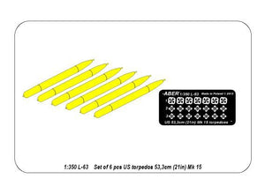 Aber 350L-63 Set of 6 US torpedoes 53.3cm (21in) MK.15 (1/350) – image 4