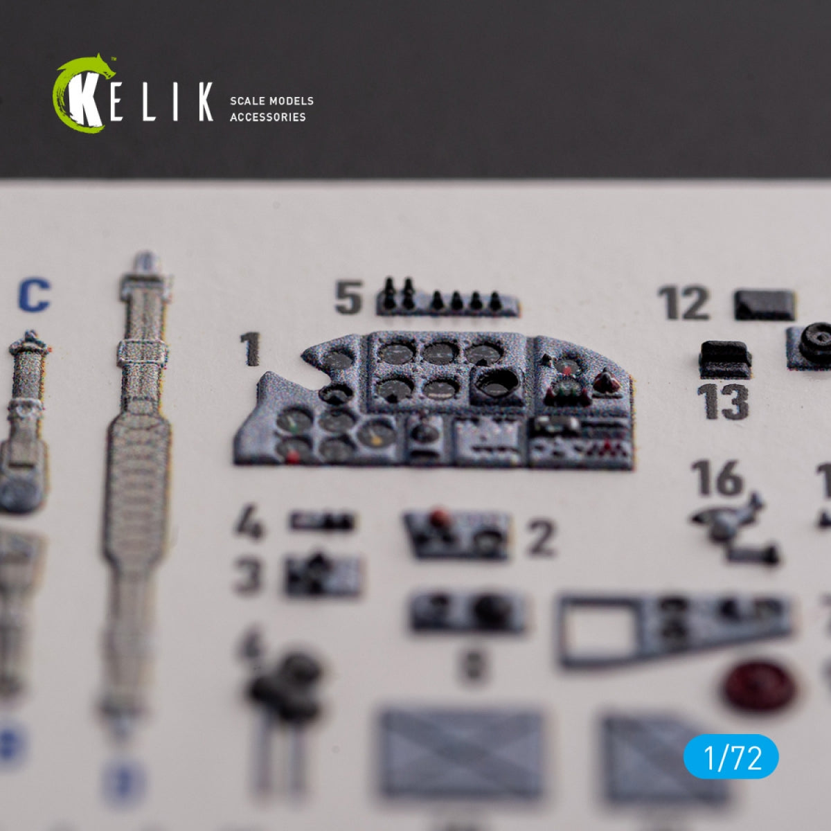 KELIK K72138 Il-2 Shturmovik - interior 3D decals for Tamiya kit 1/72 – image 3