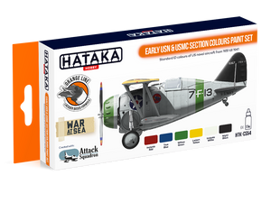 Hataka HTK-CS54 Early USN &amp;amp; USMC Section Colours paint set (6x17ml)