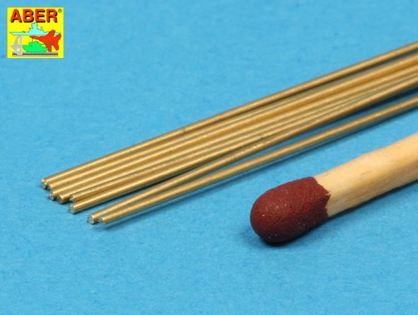 Aber BR06 Brass round rods 0,60 mm length 250 mm x 8 pcs. – zdjęcie 4