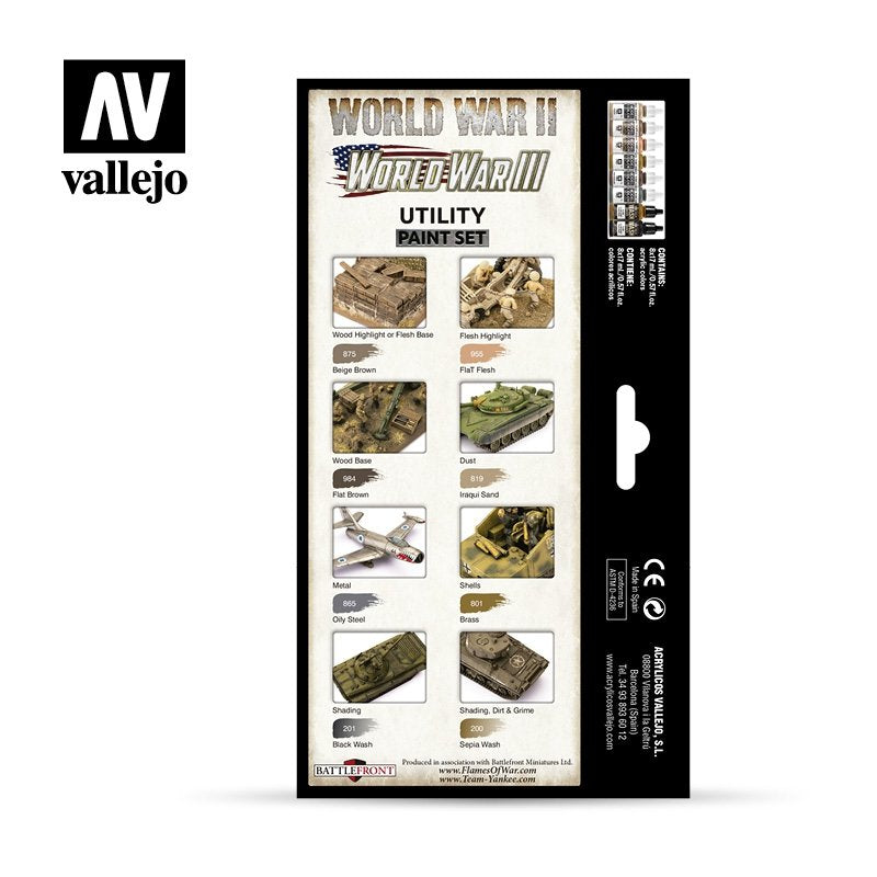 Vallejo 70201 Utility Paint Set WWII &amp;amp; WWIII 8x17ml – zdjęcie 2
