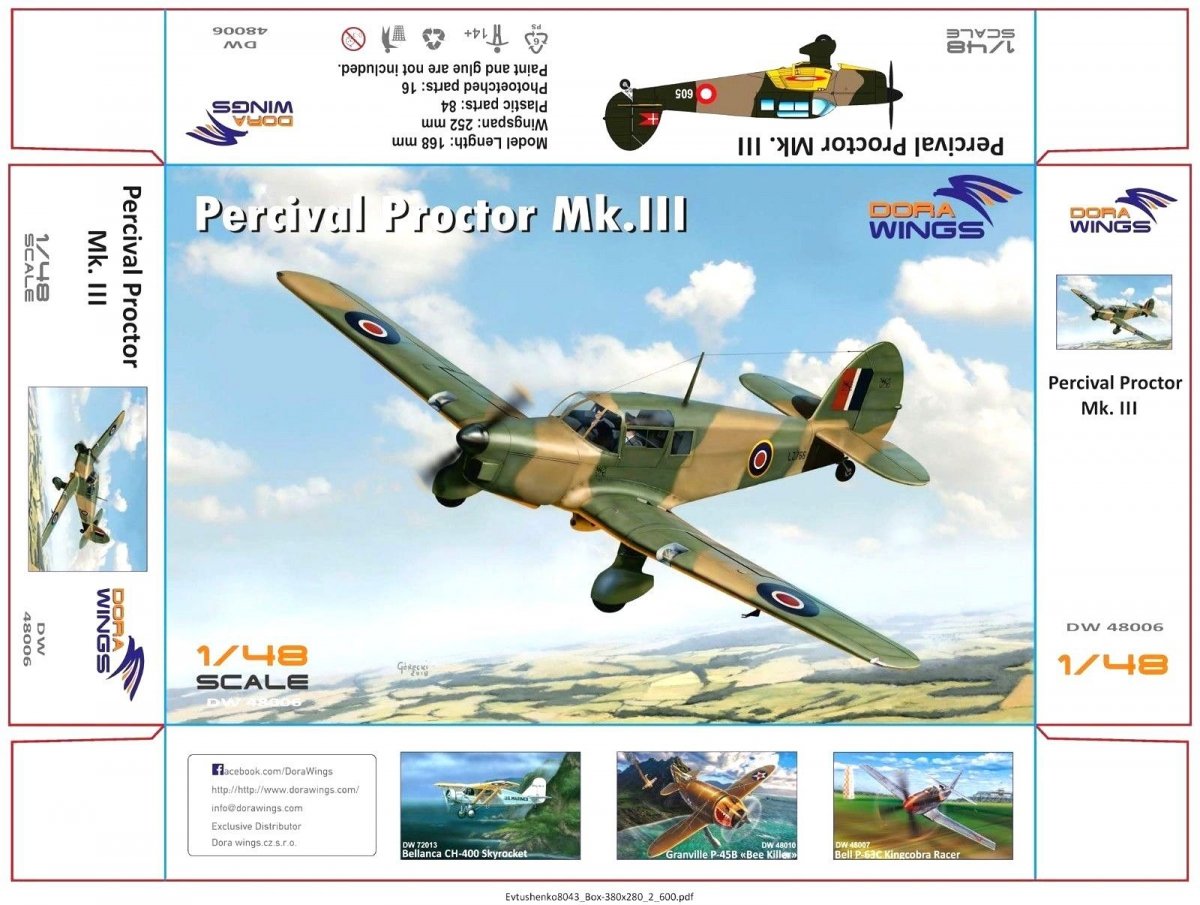 Dora Wings 48006 Percival Proctor Mk.1/2/3 1/48 – immagine 2