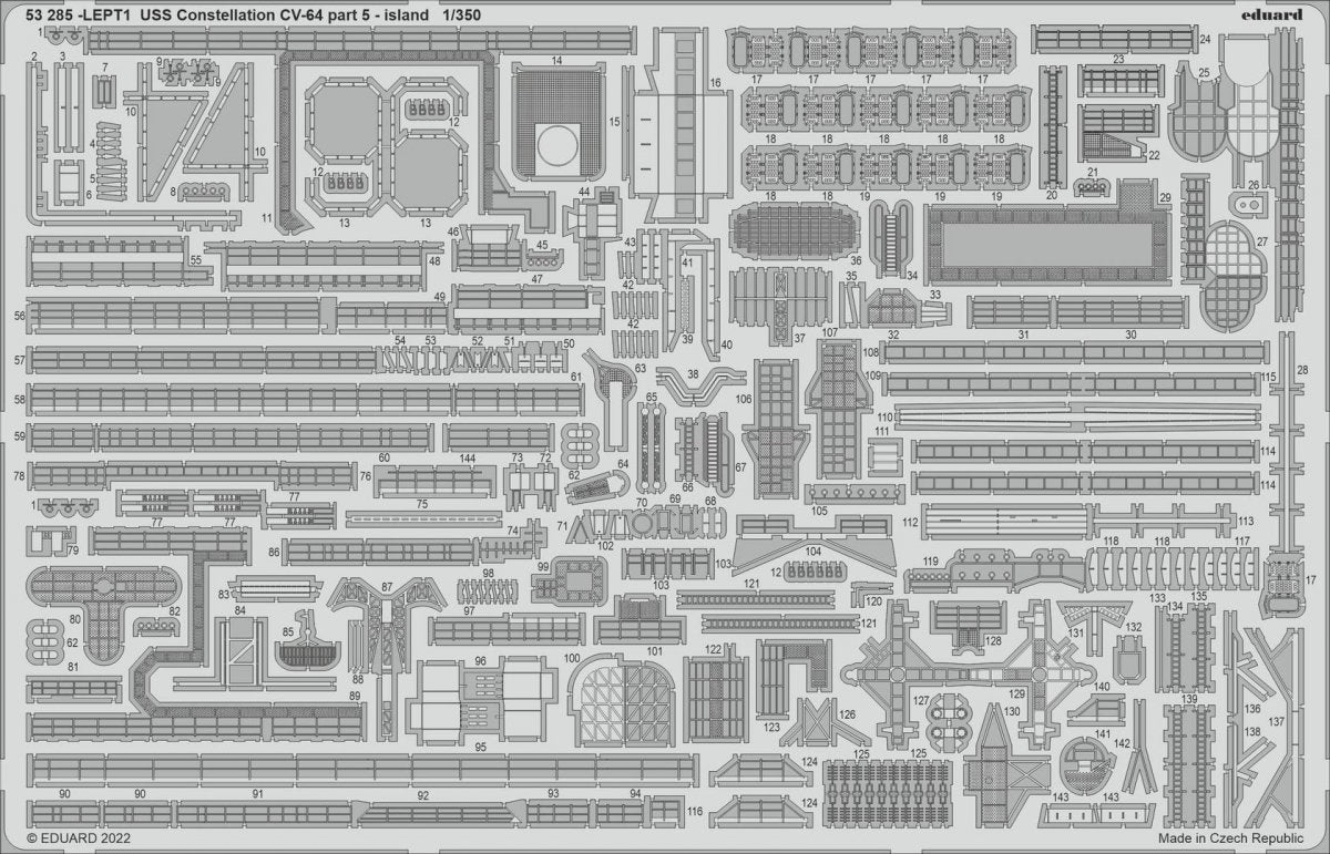 Eduard 53285 USS Constellation CV-64 part 5 - island TRUMPETER 1/350 – image 2