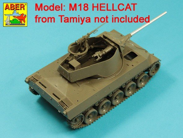 Aber 35L-325 76mm M1A1 Barrel for M18 Helcat Assault Gun 1/35 – image 8