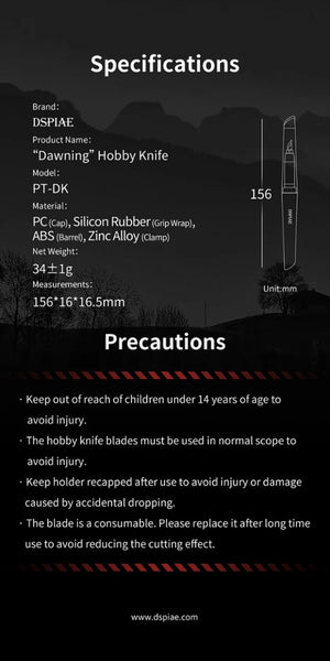 DSPIAE PT-DK Precision Hobby Knife / Precyyjny nóż modelarski – zdjęcie 9