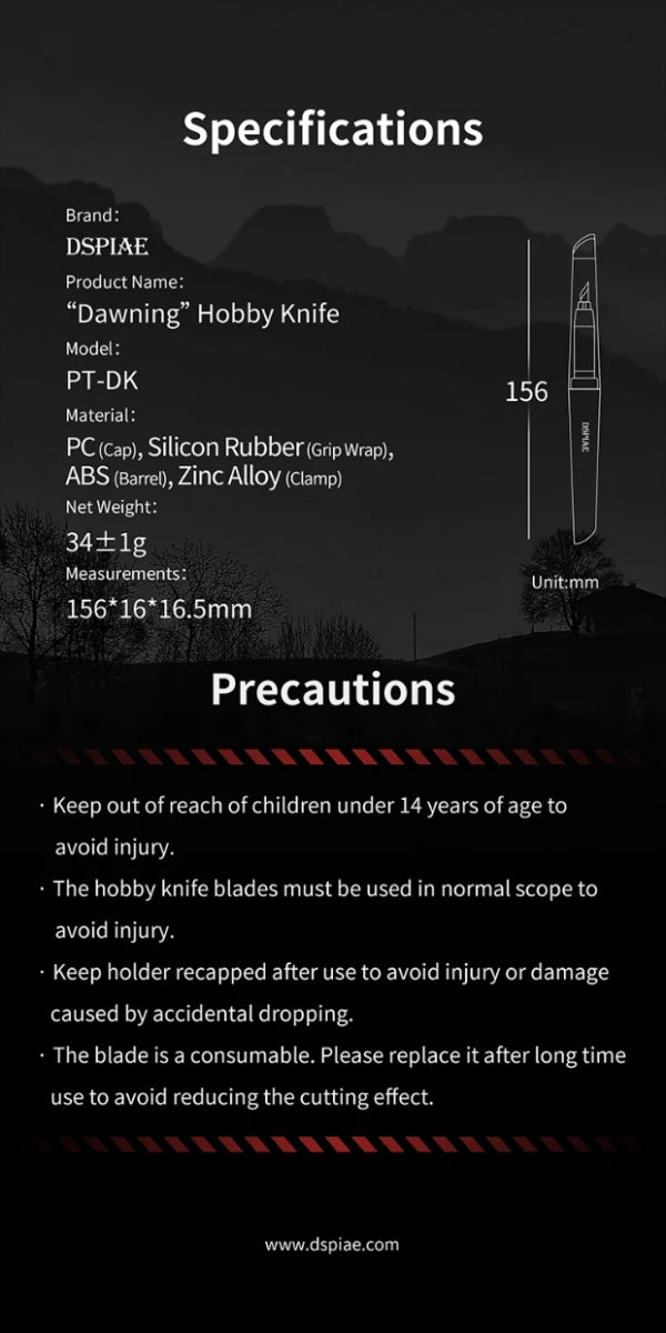 DSPIAE PT-DK Precision Hobby Knife / Precyyjny nóż modelarski – zdjęcie 9